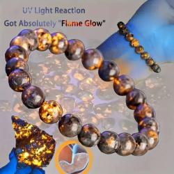 Natural Flame Stone Bracelet | Chakra Balancing & Meditation Jewelry