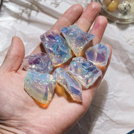 Rainbow Opalite Crystals: Raw Healing Stones for Chakra Balance