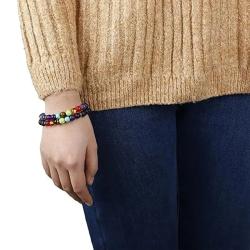 Bracelet de guérison des 7 chakras avec diffusion d'huiles essentielles