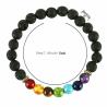 Bracelet de guérison des 7 chakras avec diffusion d'huiles essentielles