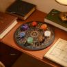 Ensemble de cristaux des 7 chakras et planche divinatoire - Guérison spirituelle et méditation...