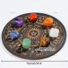 Ensemble de cristaux des 7 chakras et planche divinatoire - Guérison spirituelle et méditation...