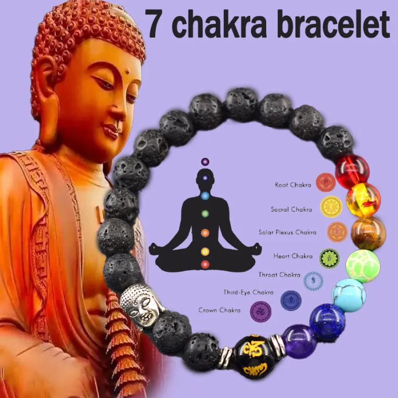 Bracelet de guérison des chakras : Perles de Bouddha pour le Reiki et la méditation