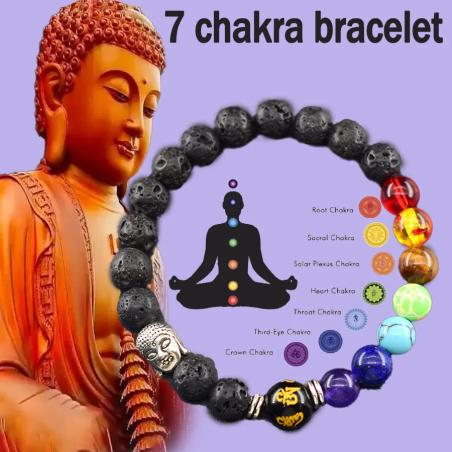 Bracelet de guérison des chakras : Perles de Bouddha pour le Reiki et la méditation