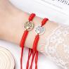 Glücksbringendes rotes tibetisches Buddha-Perlenarmband-Set - 7 Chakren