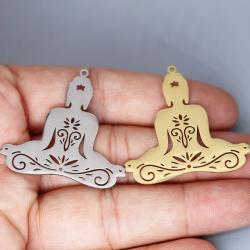 Pendentifs Fleur de Lotus et Bouddha | Breloques pour boucles d'oreilles et colliers à faire soi-même