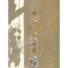 Attrape-soleil Rose de Cristal : Motif prisme arc-en-ciel et lotus pour la maison