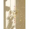 Attrape-soleil Rose de Cristal : Motif prisme arc-en-ciel et lotus pour la maison