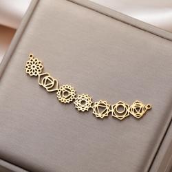 Pendentif Yoga 7 Chakras | Acier inoxydable pour femmes et bijoux