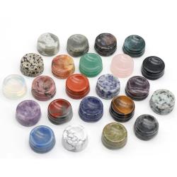 Support en obsidienne, améthyste et œil de tigre pour les chakras - Guérison Reiki