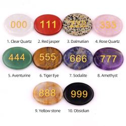 Pierres de Reiki en améthyste et cristal de quartz - Énergie de guérison, nombres angéliques