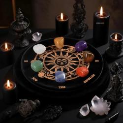 Set di divinazione Chakra Stone: 8 pezzi Meditazione guidata e guarigione