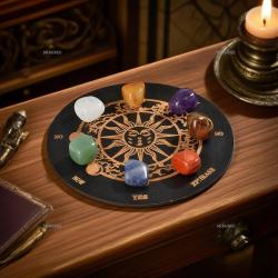 Coffret de divination par les pierres des chakras : méditation guidée et guérison (8 pièces)