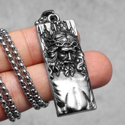 Collana con ciondolo retrò di Gesù | Acciaio inossidabile, stile punk
