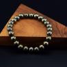 Bracelet en pyrite et hématite naturelles pour hommes et femmes