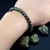 Bracelet en pyrite et hématite naturelles pour hommes et femmes