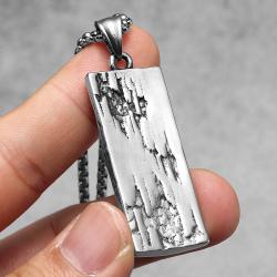 Collana con ciondolo retrò di Gesù | Acciaio inossidabile, stile punk