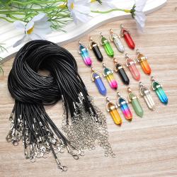 20 pendentifs en pierre naturelle - Cristaux hexagonaux pour la création de bijoux
