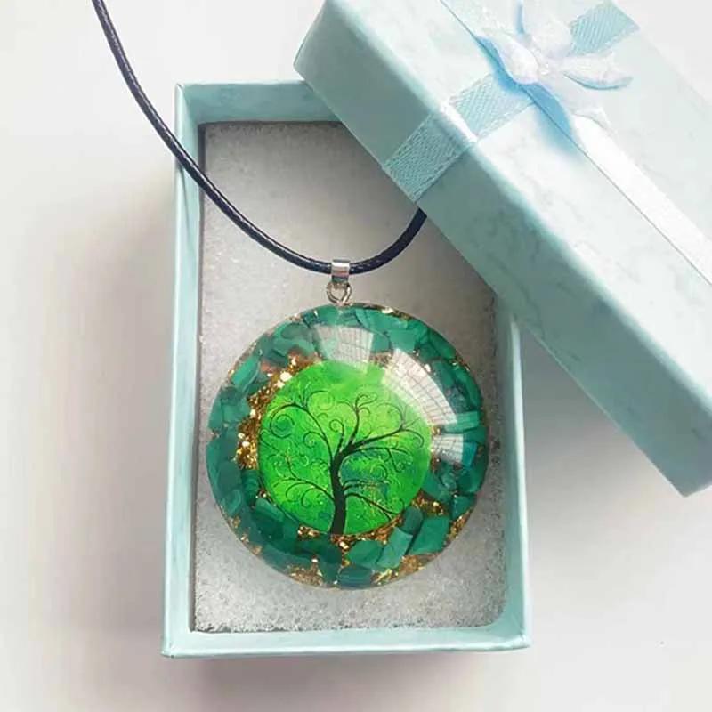 Malachite Orgonite Pendant - Chakra Healing & Energy Balance