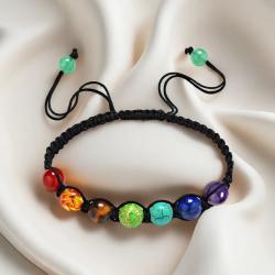 Bracelet de guérison des chakras | Bracelet jonc perlé fait main pour couples