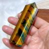 Blue & Yellow Tiger Eye Tower: Natural Crystal Reiki Healing Decor