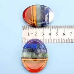 Pierres anti-stress des chakras arc-en-ciel pour soulager l'anxiété et favoriser la guérison