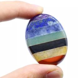 Pierres anti-stress des chakras arc-en-ciel pour soulager l'anxiété et favoriser la guérison