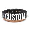Collana girocollo in pelle con borchie punk personalizzata