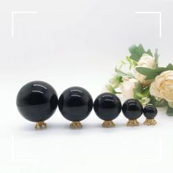 Boule de cristal d'obsidienne noire - Guérison énergétique et équilibrage des chakras