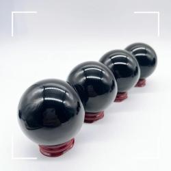 Boule de cristal d'obsidienne noire - Guérison énergétique et équilibrage des chakras