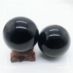 Boule de cristal d'obsidienne noire - Guérison énergétique et équilibrage des chakras