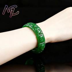 Bracciale con fiori di giada naturale - Gioielli da donna vintage e di lusso