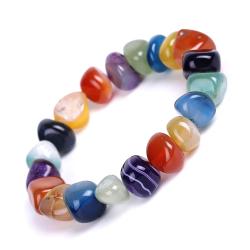 Bracelet artisanal en perles de pierres des 7 chakras pour hommes et femmes