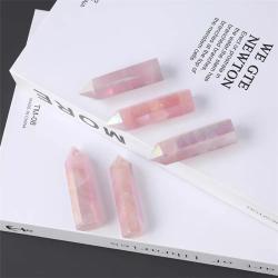 Baguette de cristal de quartz rose : Soins Reiki, équilibrage des chakras et décoration