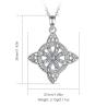 Collier pendentif nœud celtique | Zirconium magique, bijoux wiccans