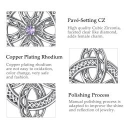 Collier pendentif nœud celtique | Zirconium magique, bijoux wiccans