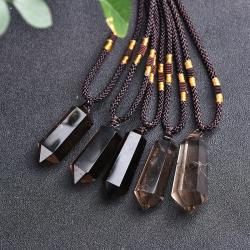 Pendentif en quartz fumé | Pierre naturelle pour la guérison des chakras