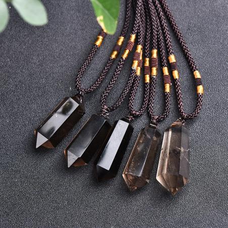 Pendentif en quartz fumé | Pierre naturelle pour la guérison des chakras