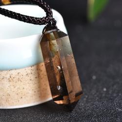 Pendentif en quartz fumé | Pierre naturelle pour la guérison des chakras