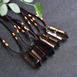 Pendentif en quartz fumé | Pierre naturelle pour la guérison des chakras