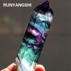 Baguette de cristal de fluorite vibrante pour la guérison et l'énergie