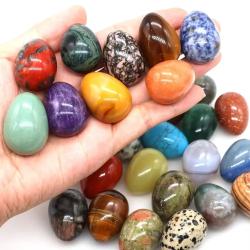 Œufs en cristal naturel - Lot de 10 pour la décoration et la guérison de la maison