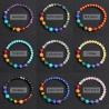 Bracelet de guérison des 7 chakras : Pierres précieuses et cristaux naturels