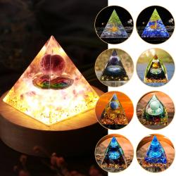 Pyramide d'orgonite œil de tigre : Équilibrage des chakras et guérison énergétique