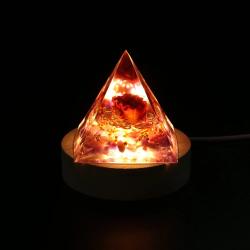 Pyramide d'orgonite œil de tigre : Équilibrage des chakras et guérison énergétique