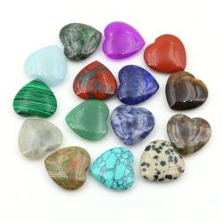 Perles en forme de cœur en améthyste et agate | Cristaux de guérison Reiki