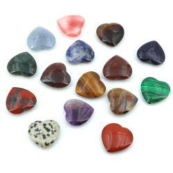 Perles en forme de cœur en améthyste et agate | Cristaux de guérison Reiki