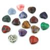 Perles en forme de cœur en améthyste et agate | Cristaux de guérison Reiki