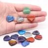 Perles en forme de cœur en améthyste et agate | Cristaux de guérison Reiki