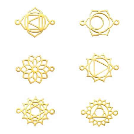 Çakra Yoga Takıları: 5 Parça Paslanmaz Çelik Kolye Ucu (Takı İçin)